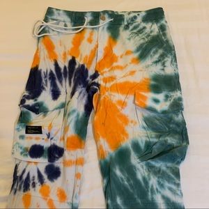 Akoo cargo tie dye pant